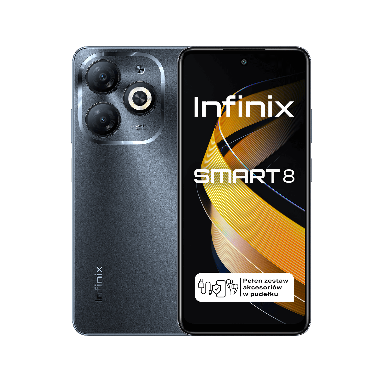 Infinix SMART 8 Timber Black Front