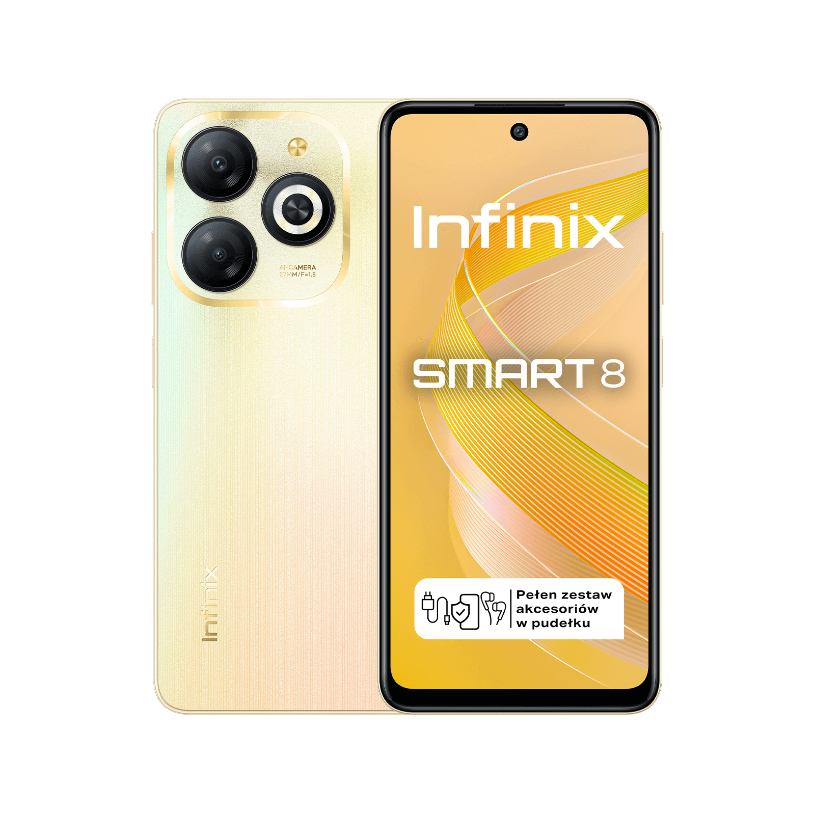 Infinix SMART 8 Shiny Gold
